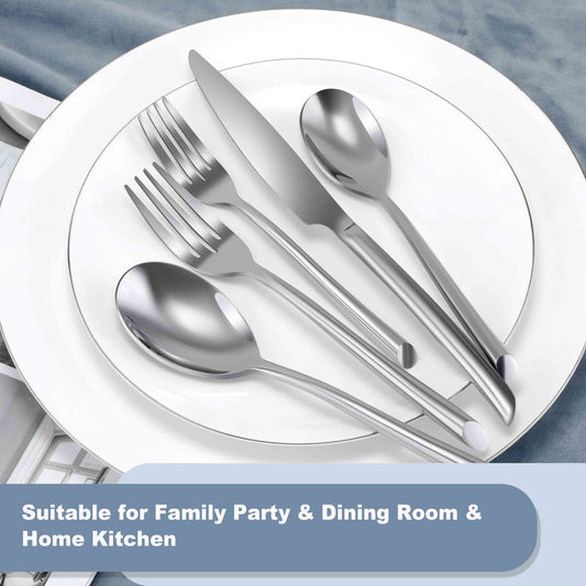 DEACORY Wave Silver 20pcs Flatware Set